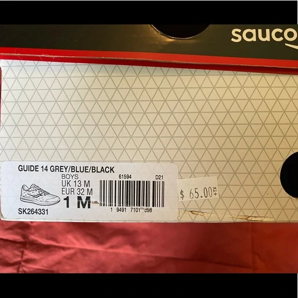 NWT Kids’ Saucony Guide 14 Running Shoes - Boys | Girls - Picture 9 of 10